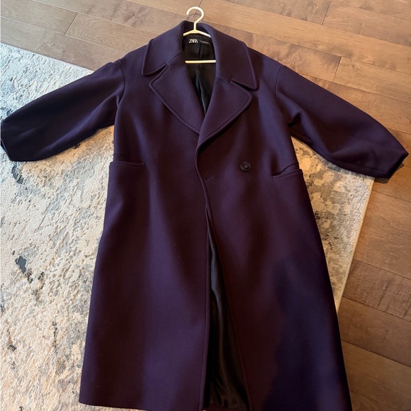 Zara Jackets & Blazers - Zara Women's Dark Purple Pea Coat